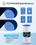 POOLPURE PWK35B SPA Filter Replaces Hot Springs Limelight Series Spa Filters, Watkins 1642301-1, 78161, 78286, Pleatco PWK35B, Filbur FC-3921, SD-01386, 35 sq. ft. 1PACK