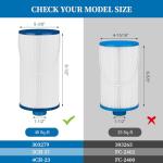 Porscan Spa Filter Replacement for Watkins 303279 Filbur FC-2402, Hot Tub Filter Cartridge 5CH-37 PFF42TC-P4 78460 Conpatible with LifeSmart, Free Flow, AquaTerra, Fantasy - 2 Pack