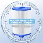 6CH-940 Spa Filter Cartridge Replacement for Unicel, Pleatco PWW50P3, Filbur FC-0359, Aber 03FIL1400, Waterway 817-0050 Front Access Skimmer, Viking Pool Hot Tub Filter Screw SAE Thread Filter 2 Pack