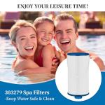 Porscan Spa Filter Replacement for Watkins 303279 Filbur FC-2402, Hot Tub Filter Cartridge 5CH-37 PFF42TC-P4 78460 Conpatible with LifeSmart, Free Flow, AquaTerra, Fantasy - 2 Pack