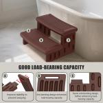 Hot Tub Steps, Non-Slip & Durable Hot Tub Stairs, Portable Universal Ladder Can Be Used Indoors and Outdoors (Coffee)