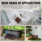 Hot Tub Steps, Non-Slip & Durable Hot Tub Stairs, Portable Universal Ladder Can Be Used Indoors and Outdoors (Coffee)