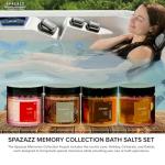 Spazazz Hot Tub Aromatherapy Memories Collection Bath Salts Set Four-4 Oz Pack - Love, Holiday, Celebrate, Gather - Spazazz Hot Tub Crystals and Bath Salts are Oil-Free & Safe for All Spas