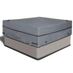 AKEfit Outdoor Waterproof and Weatherproof Hot Tub Cover 85 x 85 inch fit 84 x 84 or 83 x 83 or 82 x 82 or 7 ft x 7 ft Square SPA 600D Heavy Duty Cover Protectors Protective Cover Cap