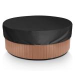 Round Hot Tub Cover Waterproof Outdoor 600D,Spa Covers for Hot Tub,Swimming Pool Cover,UV Protection & Windproof (Black, 81''Dx12''H)