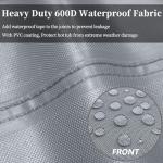 AKEfit Outdoor Waterproof and Weatherproof Hot Tub Cover 85 x 85 inch fit 84 x 84 or 83 x 83 or 82 x 82 or 7 ft x 7 ft Square SPA 600D Heavy Duty Cover Protectors Protective Cover Cap