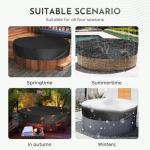Round Hot Tub Cover Waterproof Outdoor 600D,Spa Covers for Hot Tub,Swimming Pool Cover,UV Protection & Windproof (Black, 81''Dx12''H)