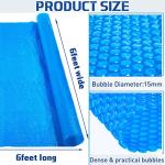 Frienda 6 x 6 ft Blue Solar Pool Cover 16 Mil Solar Blanket for Above Ground Inground Pools Heavy Duty Floating Bubble Pool Hot Tub Spa Covers for Swimming Pools