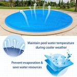 Frienda 6 x 6 ft Blue Solar Pool Cover 16 Mil Solar Blanket for Above Ground Inground Pools Heavy Duty Floating Bubble Pool Hot Tub Spa Covers for Swimming Pools
