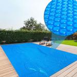 Frienda 6 x 6 ft Blue Solar Pool Cover 16 Mil Solar Blanket for Above Ground Inground Pools Heavy Duty Floating Bubble Pool Hot Tub Spa Covers for Swimming Pools