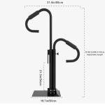 Two-Way Hot Tub Handrails,Hot Tub Railing to Get in and Out,38"-56.2" Adjustable Height SPA Handrail W/360 Swivel Option,600LBS SPA Side Handrail W/Slide Under Mount Base for Indoor&Outdoor