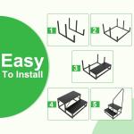 Acylph 2 RV Step Stairs,Hot Tub Steps with Handrail,Portable Step Ladder for Travel Trailer,Camper,Porch,Pet Stair,Outdoor Stairs with Non-Skid Tapes