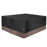 Hot Tub Cover, 420D Oxford Outdoor Square SPA Covers Waterproof Protector Hot Tub Cover (Black, 72" L x 72" W x 20" H)