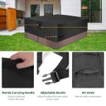 Hot Tub Cover, 420D Oxford Outdoor Square SPA Covers Waterproof Protector Hot Tub Cover (Black, 72" L x 72" W x 20" H)