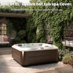 Hot Tub Cover, 420D Oxford Outdoor Square SPA Covers Waterproof Protector Hot Tub Cover (Black, 72" L x 72" W x 20" H)
