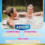 Adios! Spa Scum Stopper – Get Rid of Scum, Odors and Foam for Hot Tubs and Spas - 16 oz (Pint)