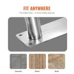 VEVOR Pool Handrail, 2 PCS 30x30 in Railing, Stainless Steel with Base Plate for Indoor/Outdoor, Safety Railing for Decks, Rust-Proof Grab Bar w/Grip Cover & Accessories for Spas