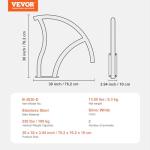 VEVOR Pool Handrail, 2 PCS 30x30 in Railing, Stainless Steel with Base Plate for Indoor/Outdoor, Safety Railing for Decks, Rust-Proof Grab Bar w/Grip Cover & Accessories for Spas