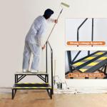 Kinchoix 2 Step RV Stairs, Hot Tub Steps, Outdoor Spa Step Ladder with Handrail,Portable Economy 5th Wheel Stair for Travel Trailer, Motor Home, Camper and Porch with Non-Skid Tapes