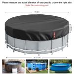 LXKCKJ 6 Ft Round Pool Cover, Solar Covers for Above Ground Pools, Stock Tank Pool Covers Protector with Accessories, Round Hot Tub Cover Ideal for Waterproof and Dustproof (Black)