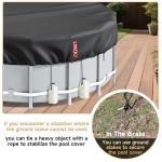 LXKCKJ 6 Ft Round Pool Cover, Solar Covers for Above Ground Pools, Stock Tank Pool Covers Protector with Accessories, Round Hot Tub Cover Ideal for Waterproof and Dustproof (Black)
