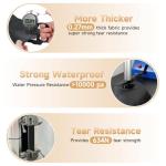 LXKCKJ 6 Ft Round Pool Cover, Solar Covers for Above Ground Pools, Stock Tank Pool Covers Protector with Accessories, Round Hot Tub Cover Ideal for Waterproof and Dustproof (Black)