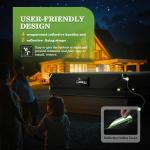 Uirway 600D Square Hot Tub Cover 91”L x 91”W x 20”H [2025 Upgraded Heavy Duty Fabric] Outdoor Waterproof SPA Covers for Hot Tub, New Super Windproof Straps, Hot Tub Winter Cover Protector with Anti-UV