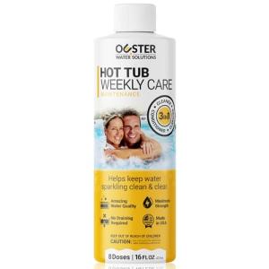 Bio Ouster 3in1 Weekly Hot Tub Cleaner, Conditioner, Clarifier - Hot Tub Chemicals for Standard & Inflatable Spas - Spa Chemicals for Crystal Clear & Sparkling Clean Water - Made in USA (16oz)