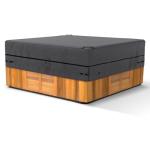 Hot Tub Cover, Spa Cover, Waterproof Spa Covers for Hot Tub, 600D Heavy Duty Hot Tub Covers Replacement, Outdoor Patio Hot Tub Cover Protector Cover -Fit 7 Ft Square Spa Hot Tub, Up to 85 x 85, Grey