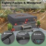 Hot Tub Cover, Spa Cover, Waterproof Spa Covers for Hot Tub, 600D Heavy Duty Hot Tub Covers Replacement, Outdoor Patio Hot Tub Cover Protector Cover -Fit 7 Ft Square Spa Hot Tub, Up to 85 x 85, Grey