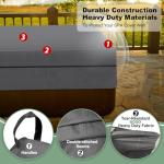 Hot Tub Cover, Spa Cover, Waterproof Spa Covers for Hot Tub, 600D Heavy Duty Hot Tub Covers Replacement, Outdoor Patio Hot Tub Cover Protector Cover -Fit 7 Ft Square Spa Hot Tub, Up to 85 x 85, Grey