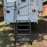 ZBPRESS RV Steps with Handrail,5 Steps Hot Tub Steps with Handrail, RV Stairs,Mobile Home Steps (5 Steps with 1 handrail)