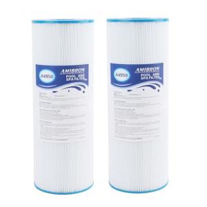 AmiBron C-4950 Spa Filters, Replaces For Pleatco PRB50-IN, Filbur FC-2390, 03FIL1600, 373045, Compatible For Jacuzzi J210/J220/J235/J245/J275, 50 sq.ft 5X13 Drop in Hot Tub filter 2 Pack