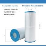 AmiBron C-4950 Spa Filters, Replaces For Pleatco PRB50-IN, Filbur FC-2390, 03FIL1600, 373045, Compatible For Jacuzzi J210/J220/J235/J245/J275, 50 sq.ft 5X13 Drop in Hot Tub filter 2 Pack