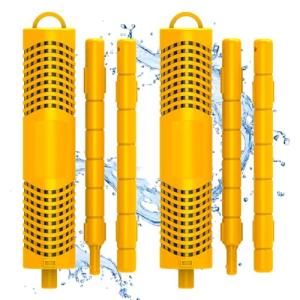 Joepoe SPA Mineral Sticks for Hot Tub, Hot Tub Stick with 4 Months Lifetime Universal for Hot Tub & Pool, Spa Mineral Cartridge Keeps Water Crystal Clear (Yellow,2-Pack)