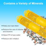 Joepoe SPA Mineral Sticks for Hot Tub, Hot Tub Stick with 4 Months Lifetime Universal for Hot Tub & Pool, Spa Mineral Cartridge Keeps Water Crystal Clear (Yellow,2-Pack)