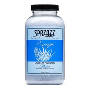 Spazazz Aromatherapy Hot Tub Crystals- 22 oz – Lavender Palmarosa– Spazazz Botanicals Lavender Bath Salt Crystals are Safe for All Bath, Hot Tub and Spa Equipment