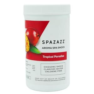 Spazazz Aroma Scented Non Chlorine Spa Shock for Hot Tubs Chlorine Free Oxidizer Treatment. Water Clarifier with Potassium Monopersulfate - Professional Grade- Tropical Paradise 2.2lb