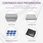 BTMWAY 73" Inflatable Hot Tub,4-6 Person,Portable Outdoor Spa with 130 Soothing Bubble Jets,Control Panel,Insulated Cover and 6 Replaceable Filters,Smart Heating,110-120V Input (Square)