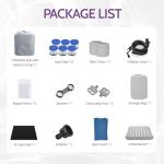 BTMWAY 73" Inflatable Hot Tub,4-6 Person,Portable Outdoor Spa with 130 Soothing Bubble Jets,Control Panel,Insulated Cover and 6 Replaceable Filters,Smart Heating,110-120V Input (Square)