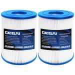 EXCELFU Spa Filter Replaces PRB25SF, Unicel C-4405, Marquis 20342, Filbur FC-2387, PRB25SF-PAIR, Rainbow DSF 50, R172464, APCC7062, CMP 25392-000-100, 17-2464, 817-5010 Hot Tub Filter 2 Pack