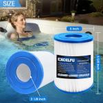 EXCELFU Spa Filter Replaces PRB25SF, Unicel C-4405, Marquis 20342, Filbur FC-2387, PRB25SF-PAIR, Rainbow DSF 50, R172464, APCC7062, CMP 25392-000-100, 17-2464, 817-5010 Hot Tub Filter 2 Pack