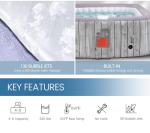 YOFE Inflatable Hot Tub for 4-6 Adults – Portable Blow Up Hot Tub with 130 Air Jets, FastFill System & Thermal Cover – Outdoor Spa Hot Tubs for Patio, Backyard & Travel Use (Laminated PVC Square)