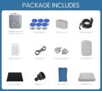 YOFE Inflatable Hot Tub for 4-6 Adults – Portable Blow Up Hot Tub with 130 Air Jets, FastFill System & Thermal Cover – Outdoor Spa Hot Tubs for Patio, Backyard & Travel Use (Laminated PVC Square)