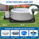 1/2" Extra Thick Hot Tub Mat,85IN Large Hot Tub Mat for Inflatable Tub,Hot Tub Pad Foundation,Eva Foam Padding for Indoor Outdoor,Inflatable Hot Tub Accessories (Dark Gray)