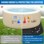 1/2" Extra Thick Hot Tub Mat,85IN Large Hot Tub Mat for Inflatable Tub,Hot Tub Pad Foundation,Eva Foam Padding for Indoor Outdoor,Inflatable Hot Tub Accessories (Dark Gray)