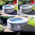 GloSpa Inflatable Hot Tub Cover Round, One Size Fits All Energy Saving Heat Insulator & Protector, Insulated Thermal Hot Tub Replacement Cover Accessories
