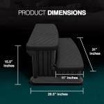 Puri Tech Universal Spa & Hot Tub Outdoor Steps No Slip Grip Support - Black