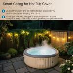 𝐔𝐩𝐠𝐫𝐚𝐝𝐞𝐝 Inflatable Hot Tub Cover Round- for All Coleman salu-spas Intex Hot Tub Covers | Energy Efficient and No Leakage | Rain-Proof & Snow-Proof | Insert Insulated Hot Tub Lid Accesories