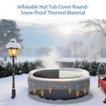 𝐔𝐩𝐠𝐫𝐚𝐝𝐞𝐝 Inflatable Hot Tub Cover Round- for All Coleman salu-spas Intex Hot Tub Covers | Energy Efficient and No Leakage | Rain-Proof & Snow-Proof | Insert Insulated Hot Tub Lid Accesories